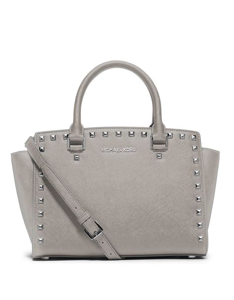 michael michael kors selma medium studded saffiano leather messenger|Selma Saffiano Leather Medium Satchel .